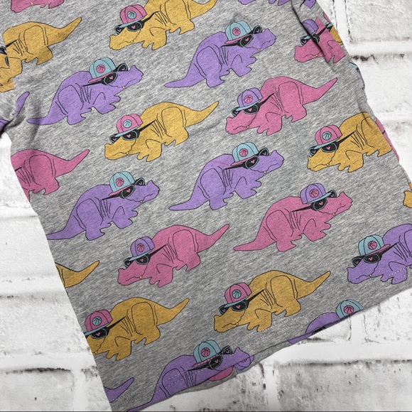 Gardner & the Gang dinosaur graphic t shirt short sleeve gray 2-3 - Picture 2 of 4